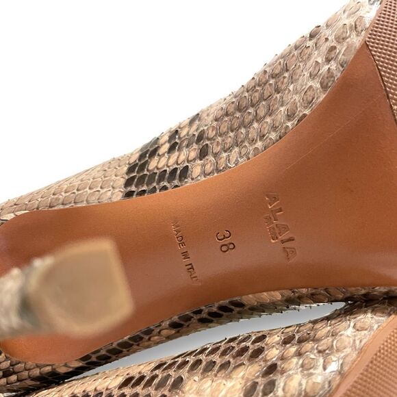 ALAÏA PARIS Mesh & Genuine Snakeskin Print Ankle Booties |Size: EU38| - Picture 3 of 12